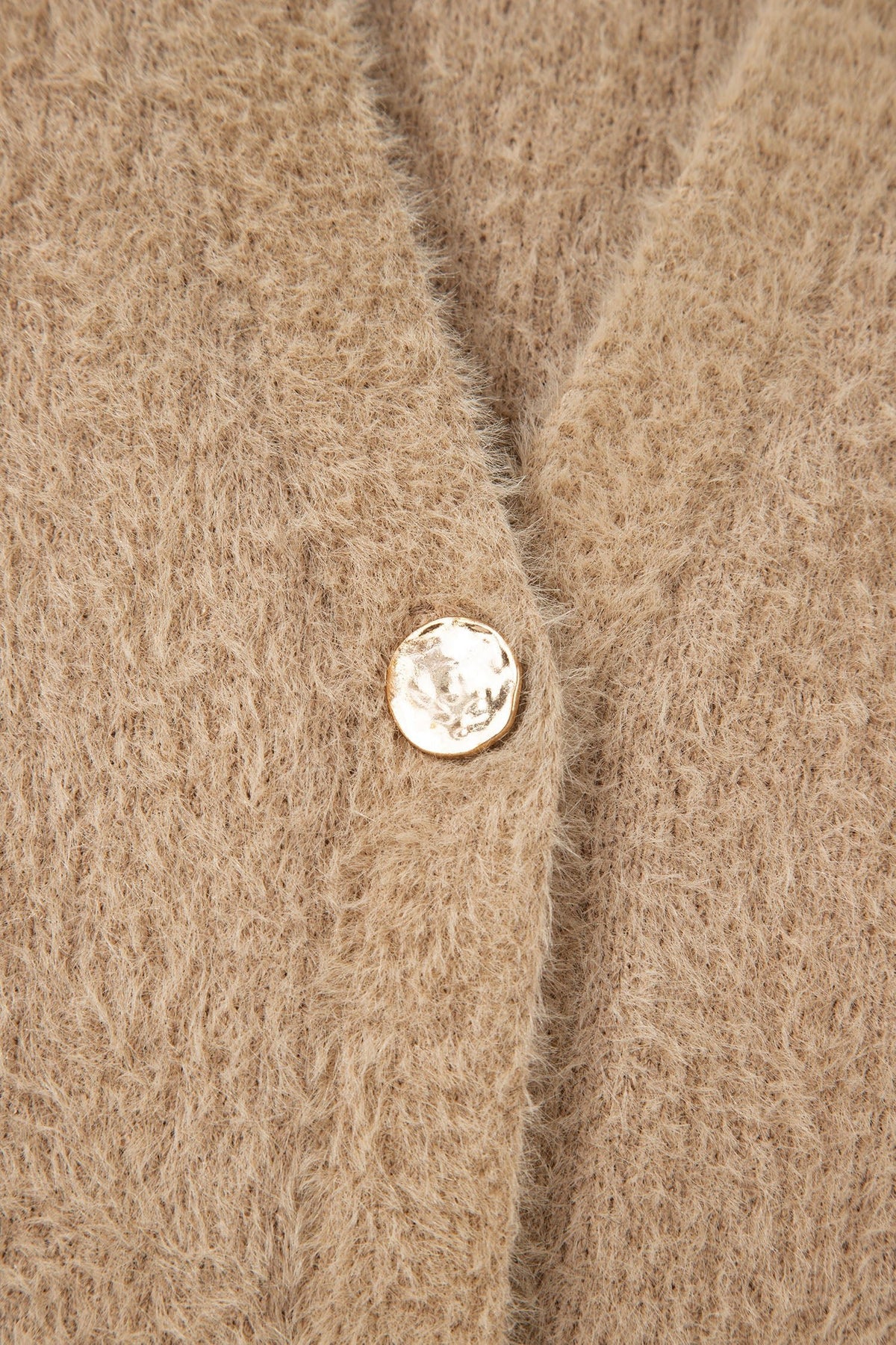 Smoke Gray Fuzzy Buttoned Front Midi Solid Cardigan - Blu Pepper Boutique