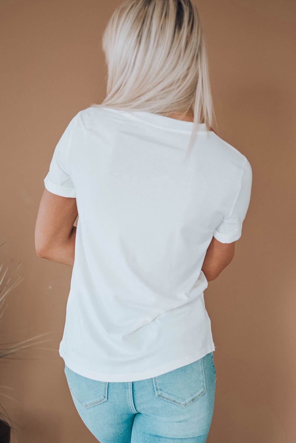 White Merry Christmas Crew Neck Graphic Tee - Blu Pepper Boutique