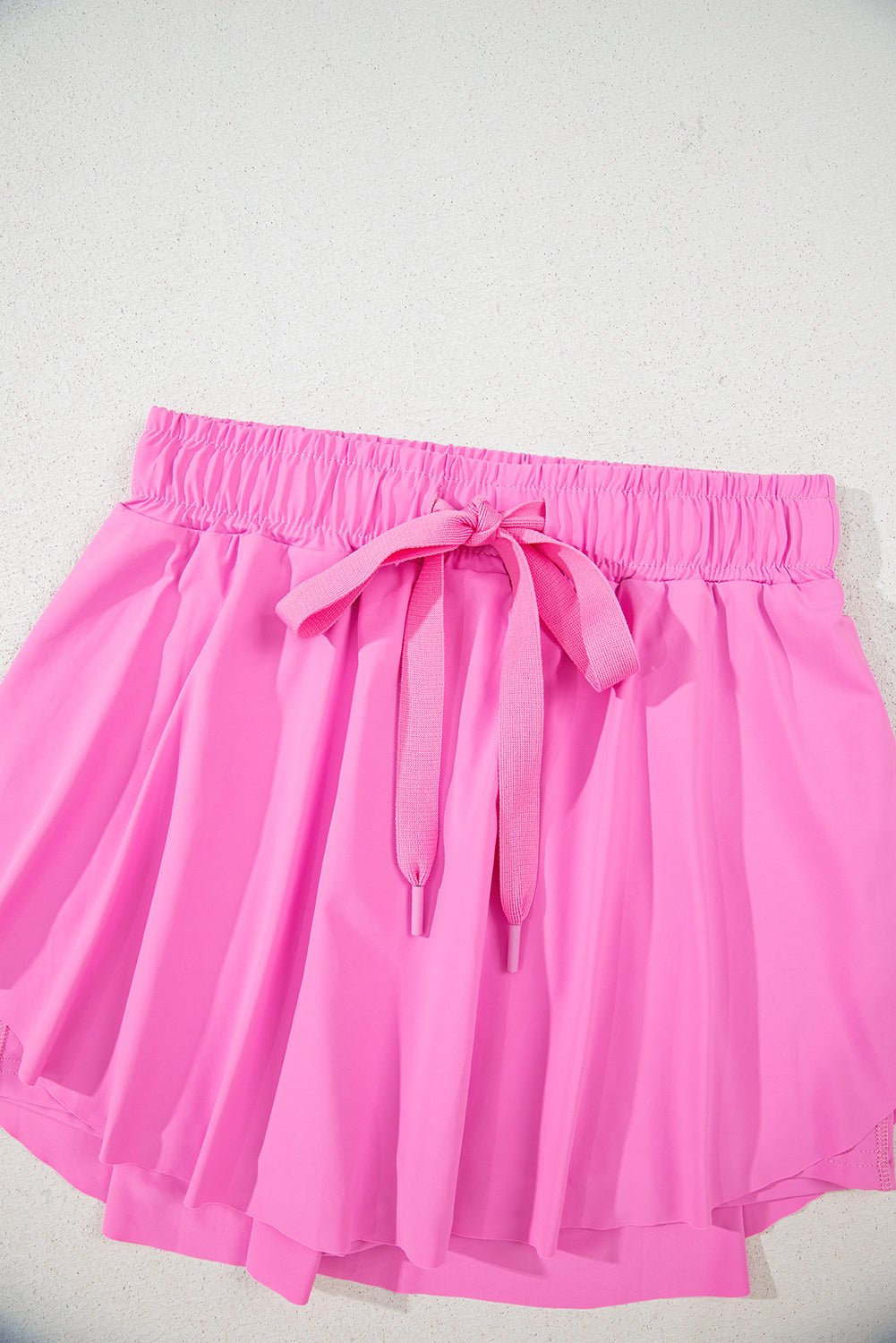 Bonbon Drawstring Elastic Waistband Lined Tennis Skorts - Blu Pepper Boutique