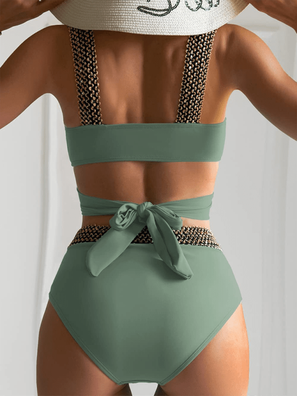 Women's bikini two-piece tight swimsuit sexy cross backless bikini - Blu Pepper Boutique