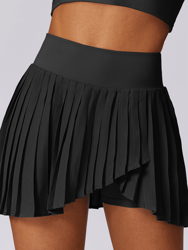 Fashion casual pleated quick-drying tennis anti-exposure sports skirt pants - Blu Pepper Boutique