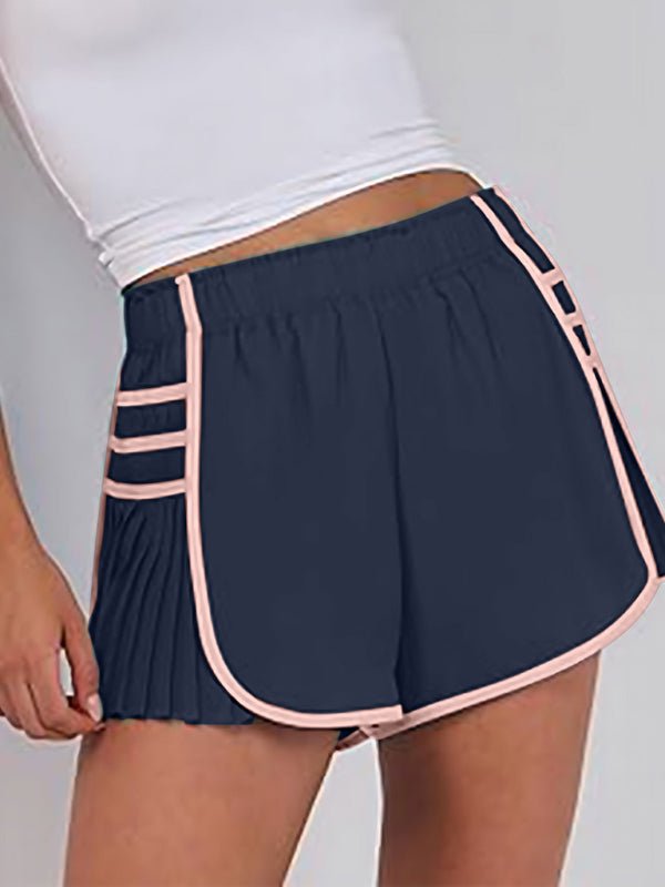 Ladies new style sports quick-drying pleated shorts - Blu Pepper Boutique