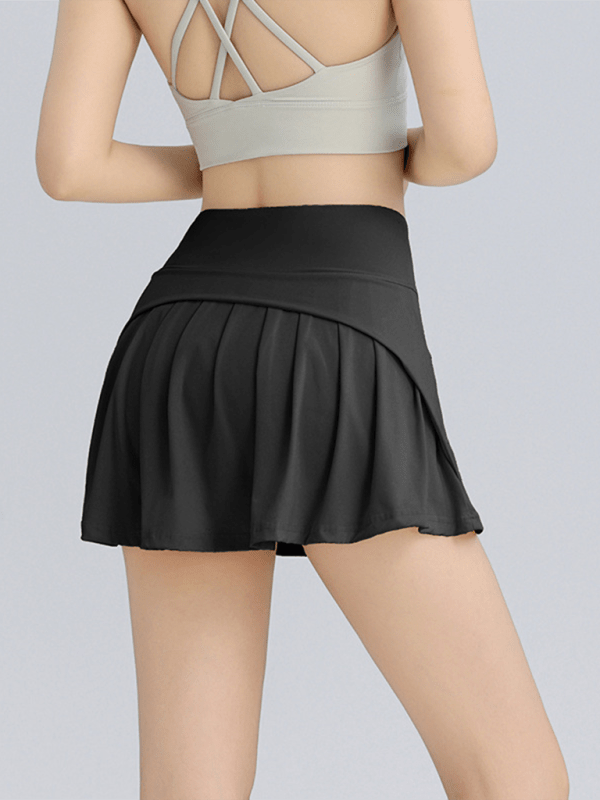 Sports short skirt anti-exposure high waist hip lifting running tennis skirt breathable A-line skirt - Blu Pepper Boutique