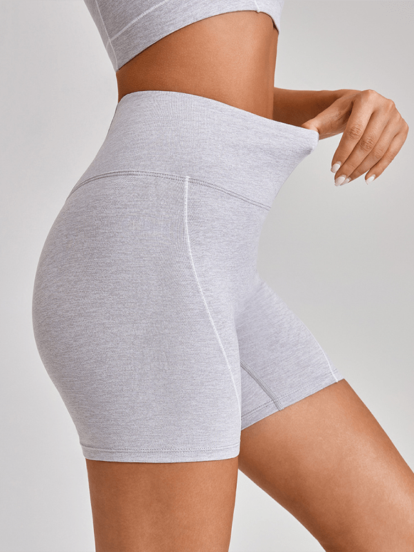 Skinny outdoor sports spaghetti strap contrast color suspender bra + shorts Yoga suit - Blu Pepper Boutique