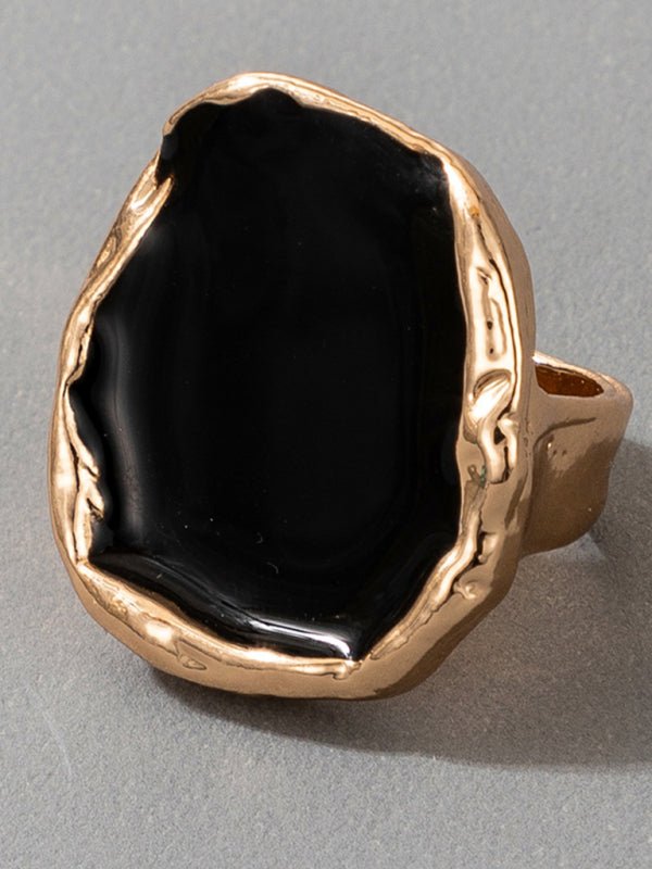 Temperament alloy irregular gold edging ring retro personality all-match hand jewelry - Blu Pepper Boutique