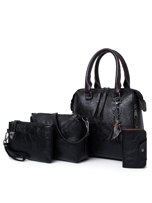 New Fashion Messenger Bag Four-Piece Set Retro Mother-in-Chief Handbag - Blu Pepper Boutique
