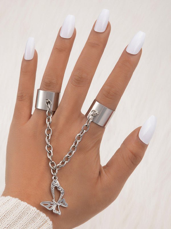 Exaggerated Personality Ring Chain Temperament Fashionable Ring Jewelry - Blu Pepper Boutique