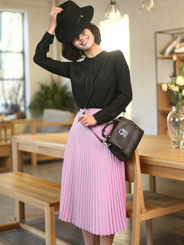 Women's A-Line Skirt Mid Length Skirt - Blu Pepper Boutique