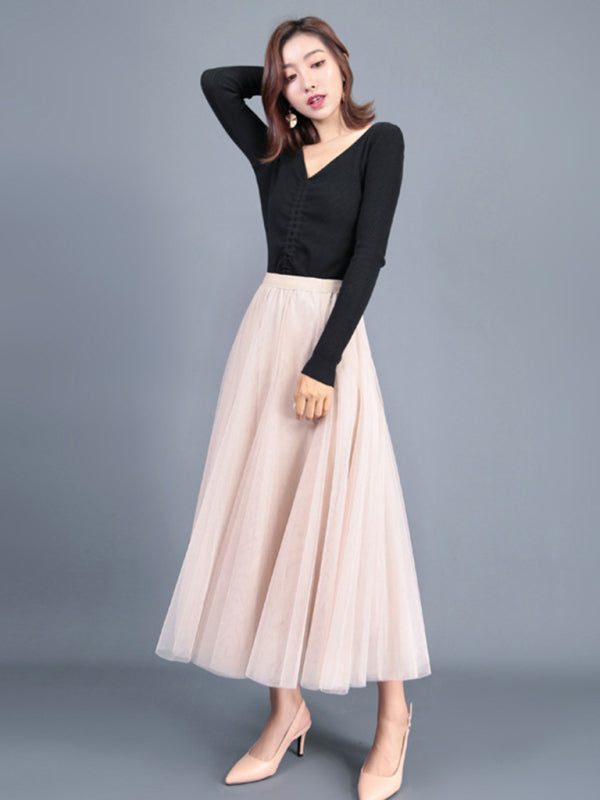 Women's A-Line Skirt Mid Length Skirt