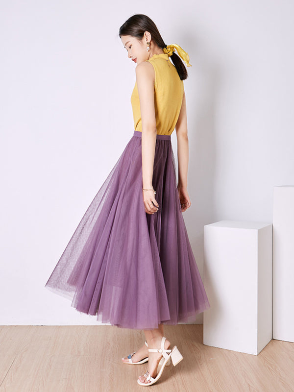 Women's A-Line Skirt Mid Length Skirt