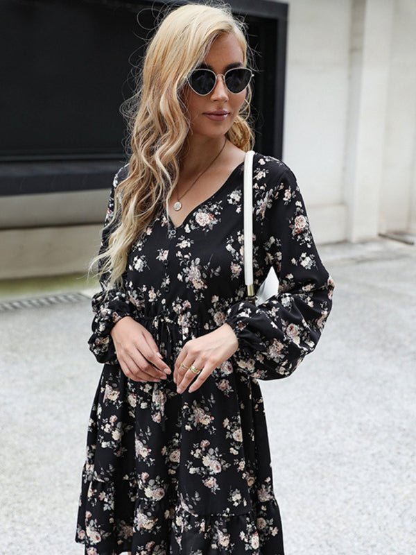 European and American women's new product explosion long -sleeved dress - Blu Pepper Boutique