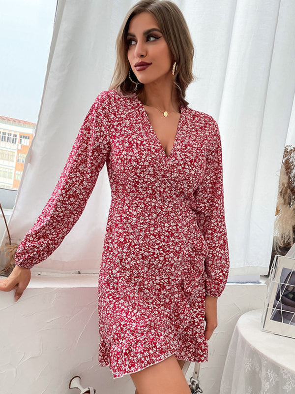 European and American women's new product explosion long -sleeved dress