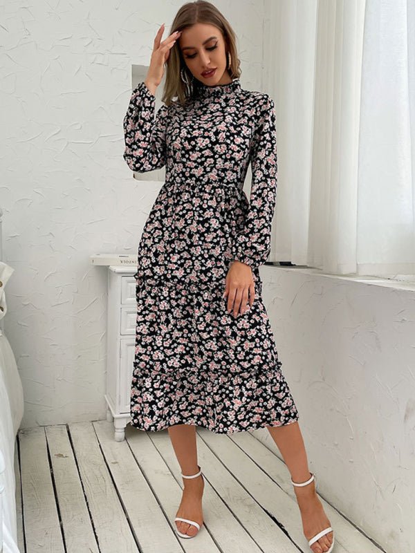 New product long -sleeved long -sleeved base fashion dress - Blu Pepper Boutique