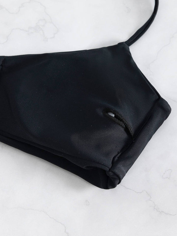 Women's sexy color matching bikini set