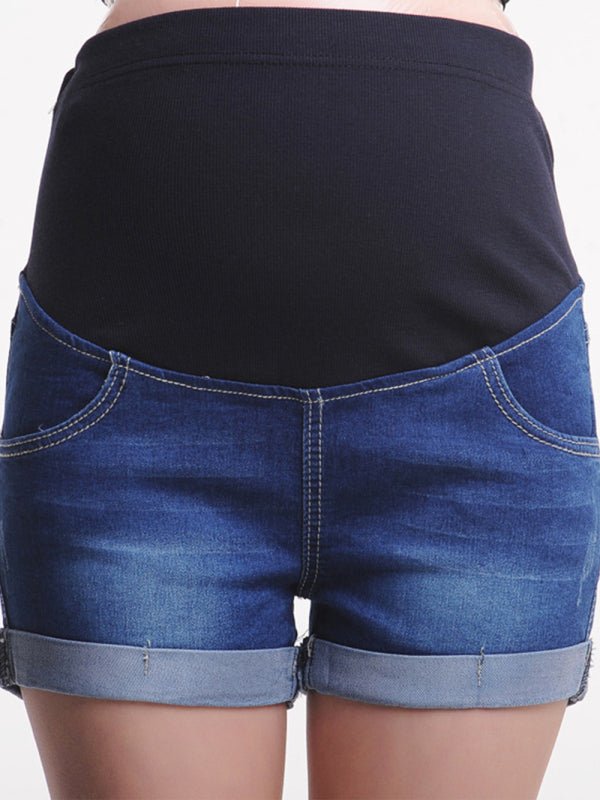 Maternity Denim Casual Tummy Shorts - Blu Pepper Boutique