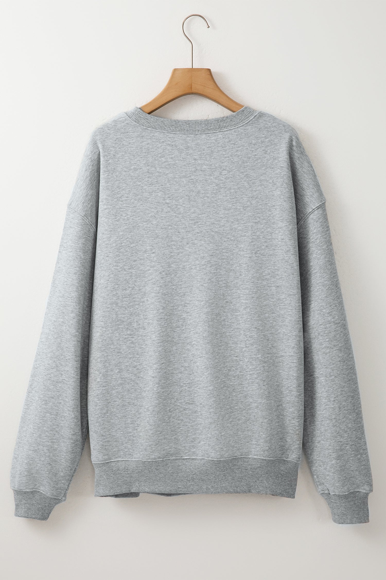 Light Grey PUMPKIN SEASON Oversized Pullover Sweatshirt - Blu Pepper Boutique