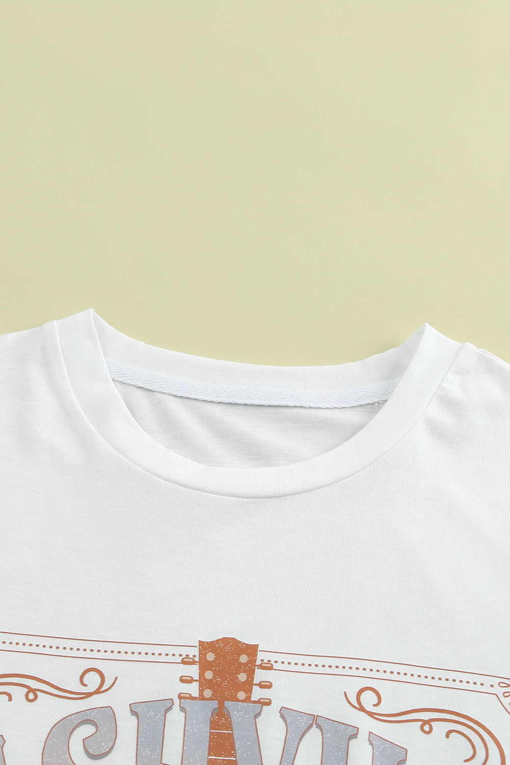 White MUSIC CITY NASHVILLE Graphic T Shirt