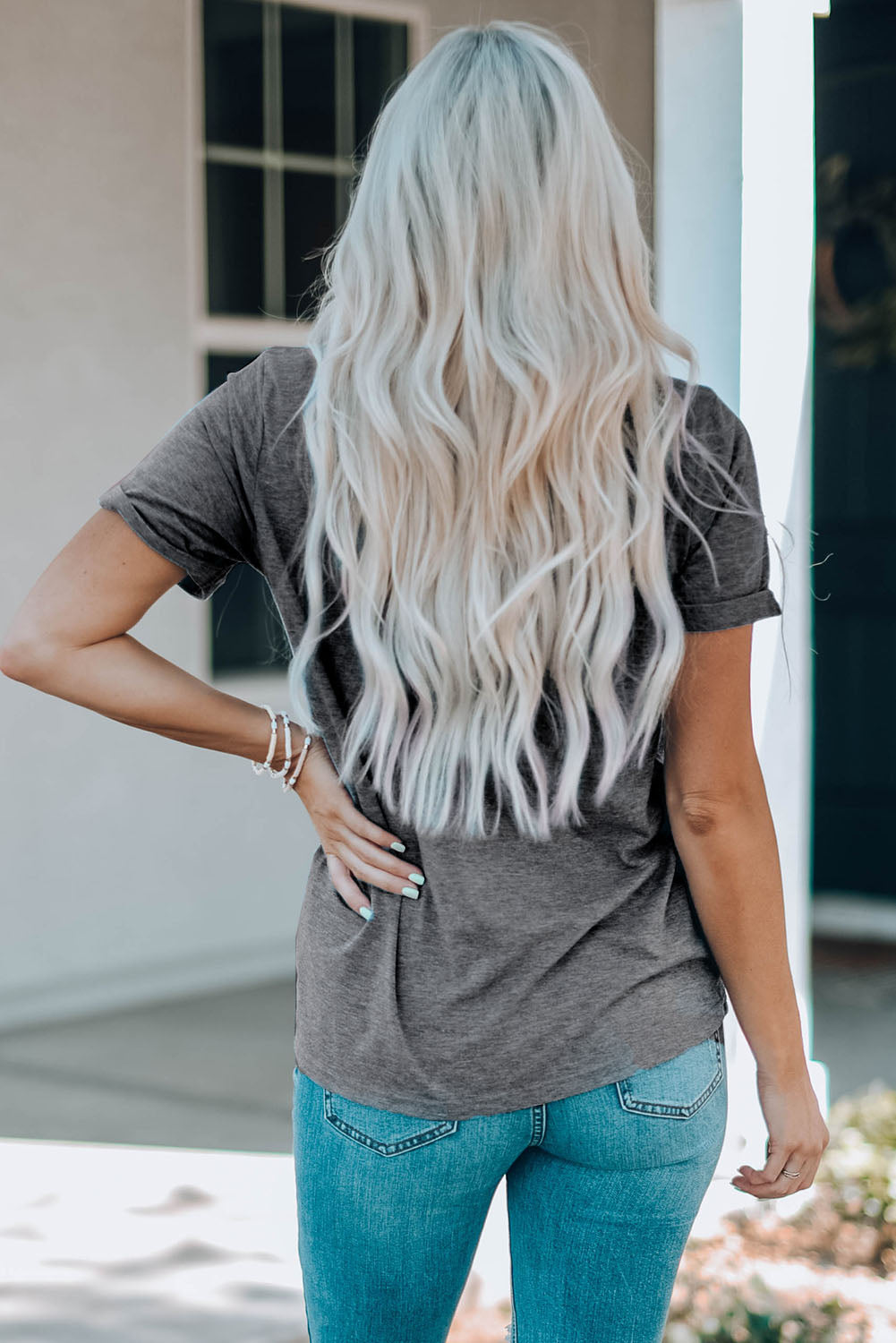 Gray Leopard Kiss Print Valentines Heart Graphic Tee
