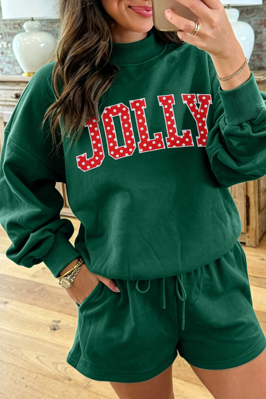 Short Set Dark Green Christian Slogan Pullover and Shorts - Blu Pepper Boutique |Short Sets