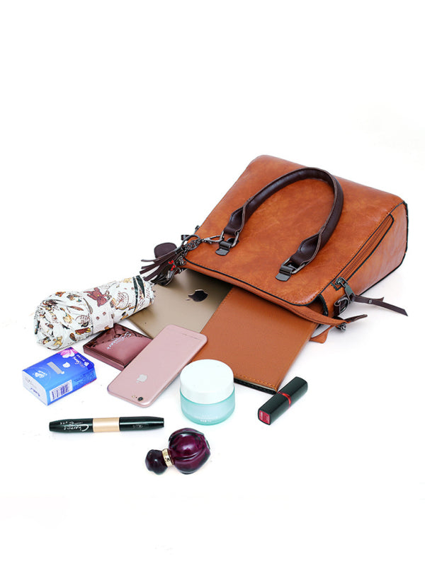 New Fashion Messenger Bag Four-Piece Set Retro Mother-in-Chief Handbag