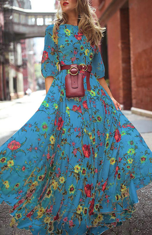 Women's Floral Print Maxi Dress