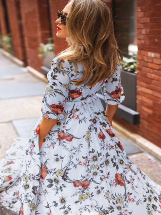 Women's Floral Print Maxi Dress