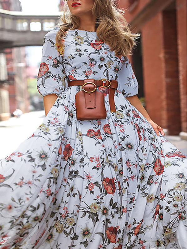Women's Floral Print Maxi Dress