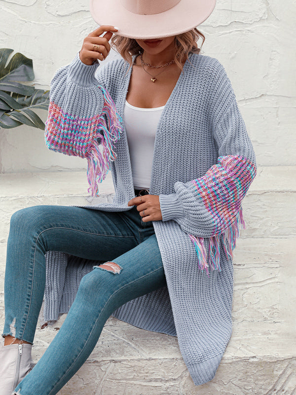 Women's Fringe Knit Sweater Knitted Sweater
