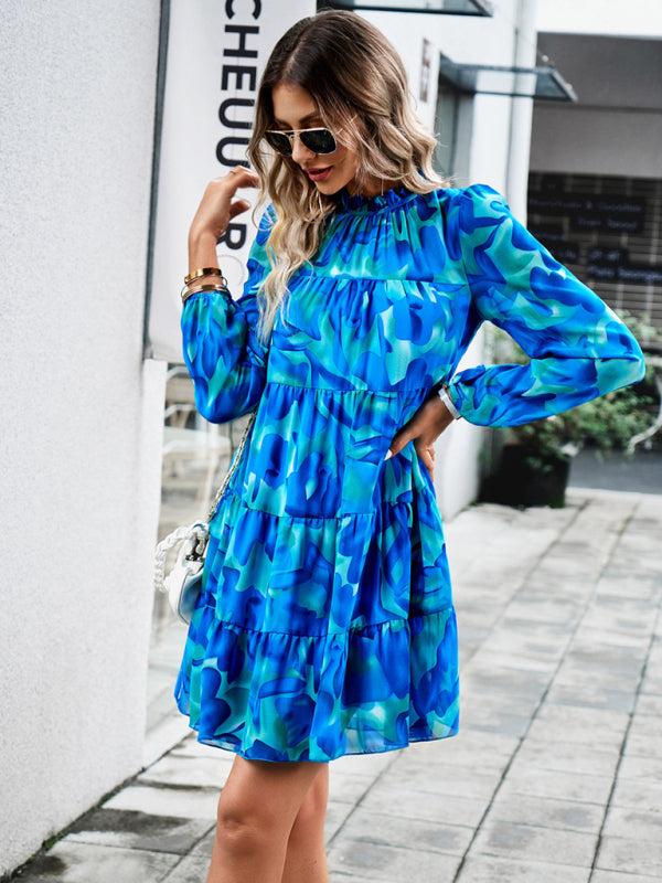 New women's temperament elegant long-sleeved skirt