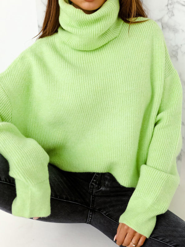 Women's turtleneck loose warm sweater