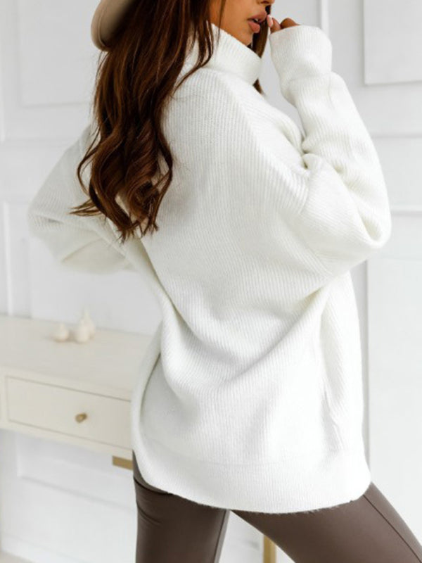 Women's turtleneck loose warm sweater