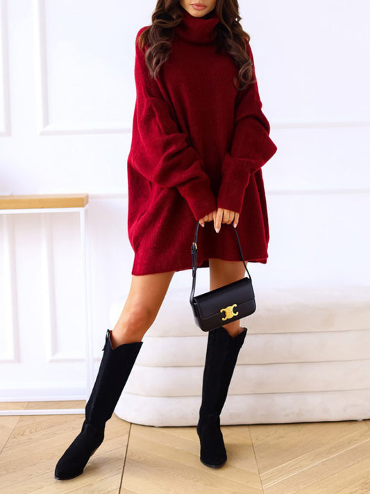 Women's turtleneck loose warm sweater